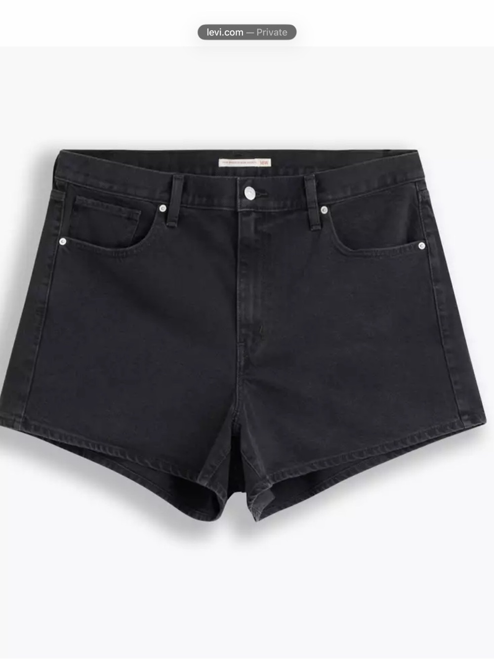 Levi's Black High Waisted Mom  Denim Cutoff Shorts